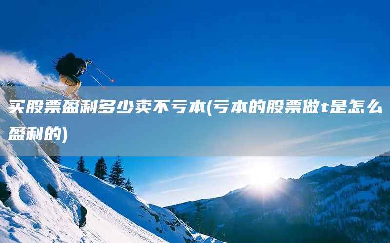 买股票盈利多少卖不亏本(亏本的股票做t是怎么盈利的)(图1)