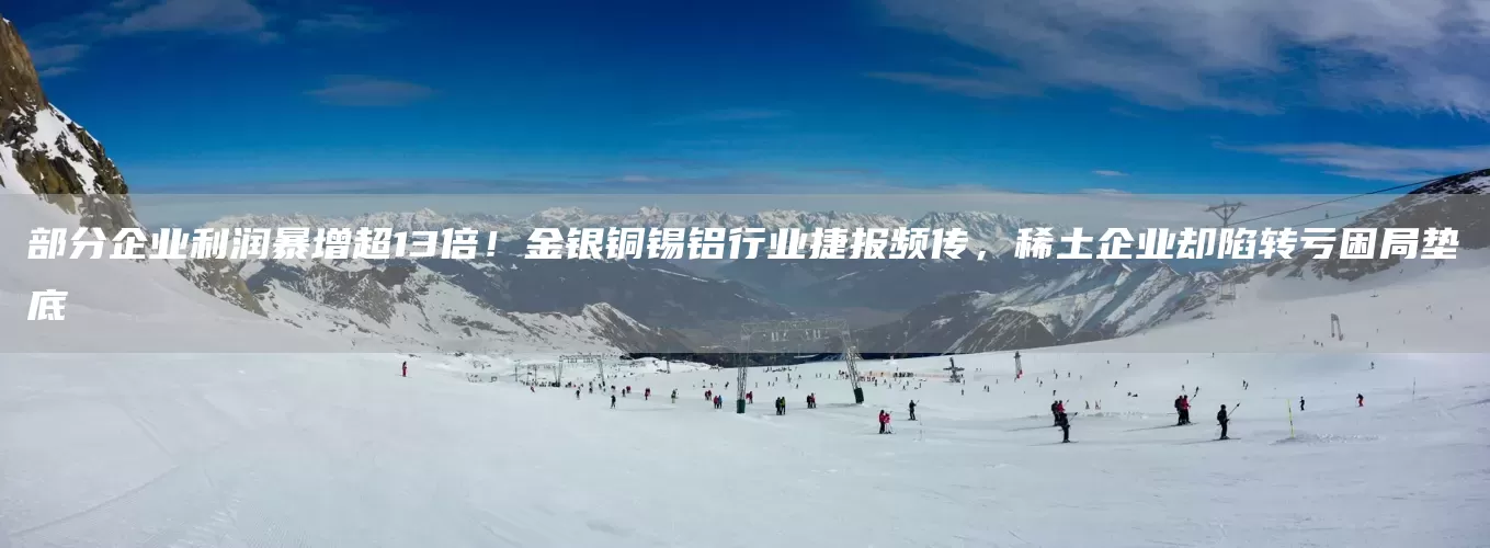 部分企业利润暴增超13倍！金银铜锡铝行业捷报频传，稀土企业却陷转亏困局垫底(图1)