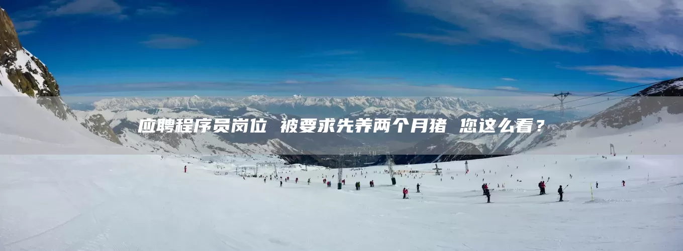 应聘程序员岗位 被要求先养两个月猪 您这么看？(图1)