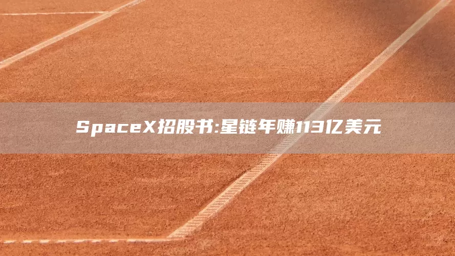 SpaceX招股书:星链年赚113亿美元(图1)