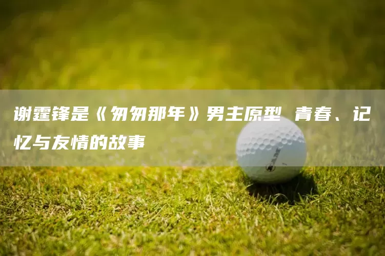 谢霆锋是《匆匆那年》男主原型 青春、记忆与友情的故事(图1)